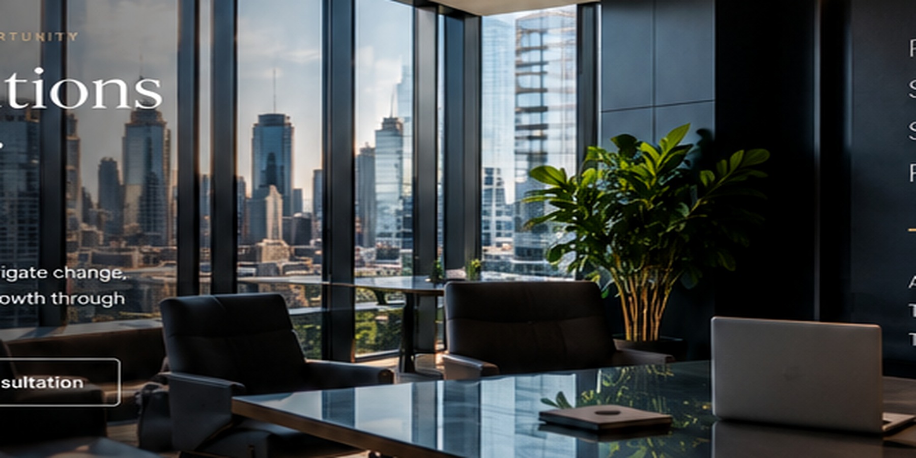 Premium boardroom office with city view